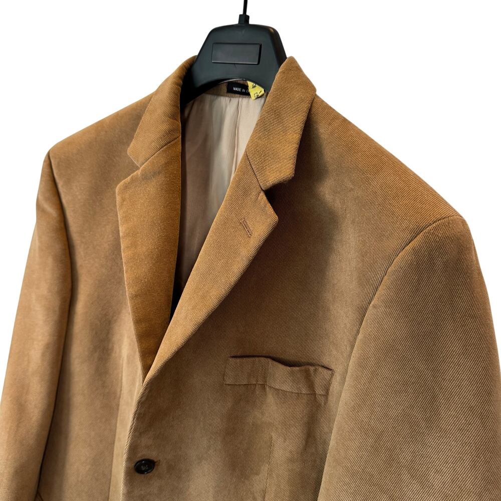 Calvin Klein Men’s 42L Tan Corduroy Blazer Sport Coat 3 Button Classic Fall Prep - Picture 1 of 8